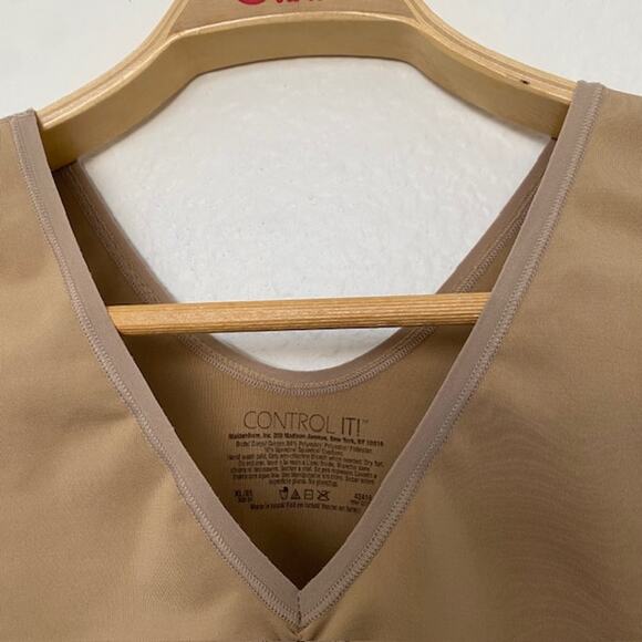 MAIDENFORM Control‎ It! Nude Firm Control V-Neck Shapewear Top Women's XL - Picture 4 of 5